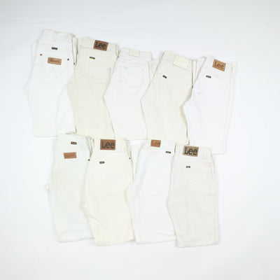 Lee e Wrangler bianchi jeans vintage uomo donna stock da 45pz Levis