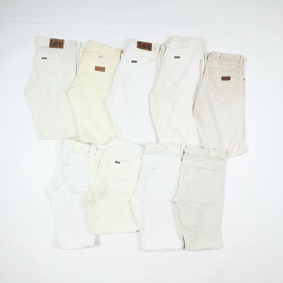 Lee e Wrangler bianchi jeans vintage uomo donna stock da 45pz Levis