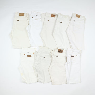 Lee e Wrangler bianchi jeans vintage uomo donna stock da 45pz Levis