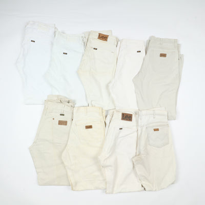 Lee e Wrangler bianchi jeans vintage uomo donna stock da 45pz Levis