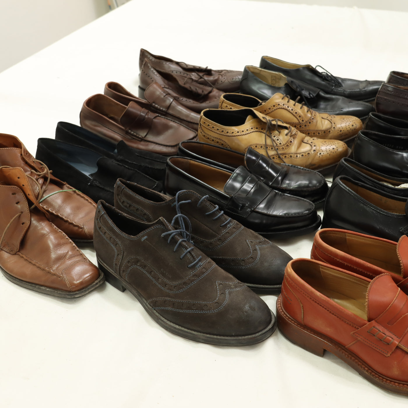 Scarpe Vintage da uomo box da 29pz colori e modelli misti