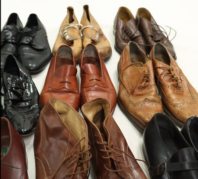 Scarpe Vintage da uomo box da 30pz colori e modelli misti
