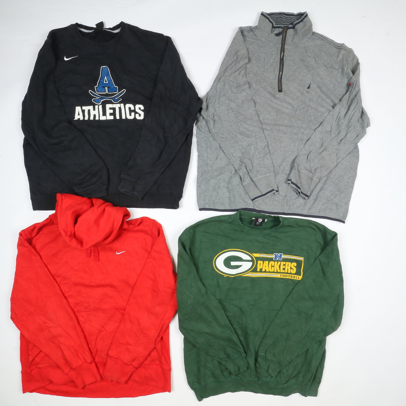 Felpe firmate sportive Nike Champion Adidas Box da 36 pz vintage