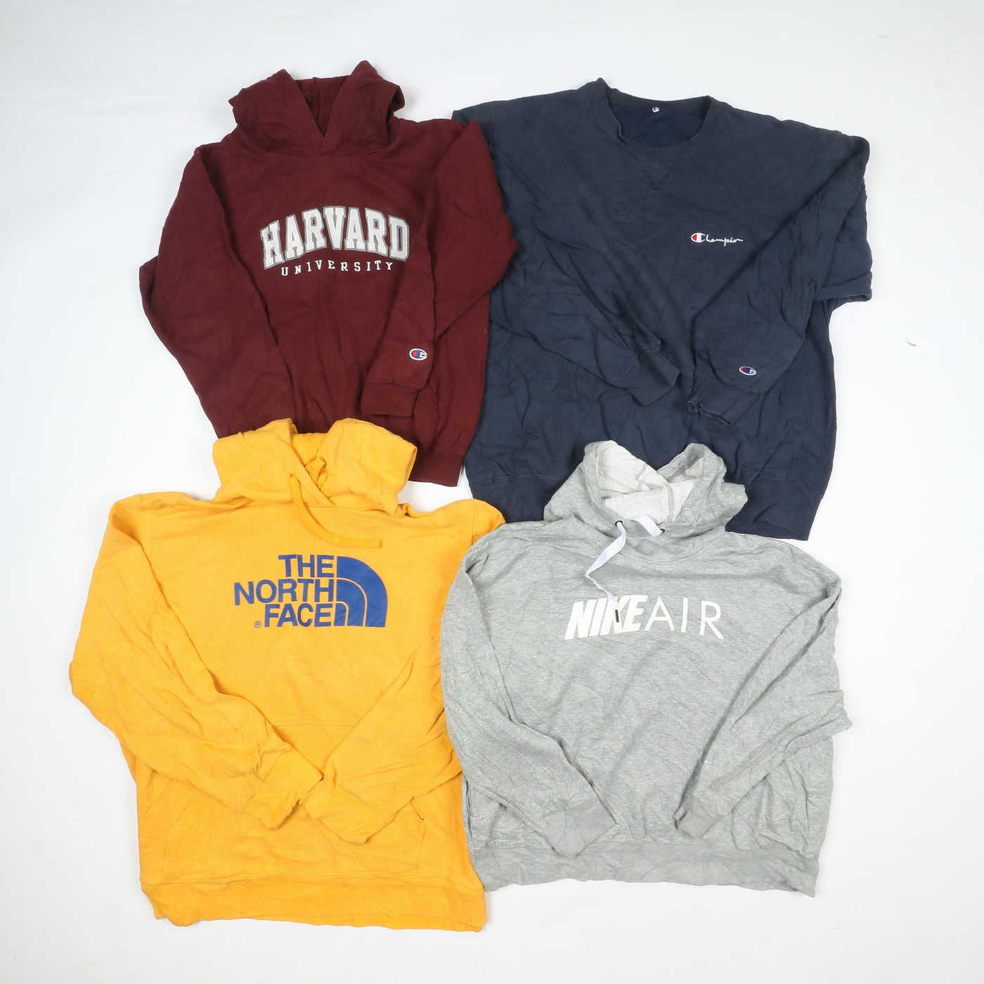 Felpe firmate sportive Nike Champion Adidas Box da 35 pz vintage