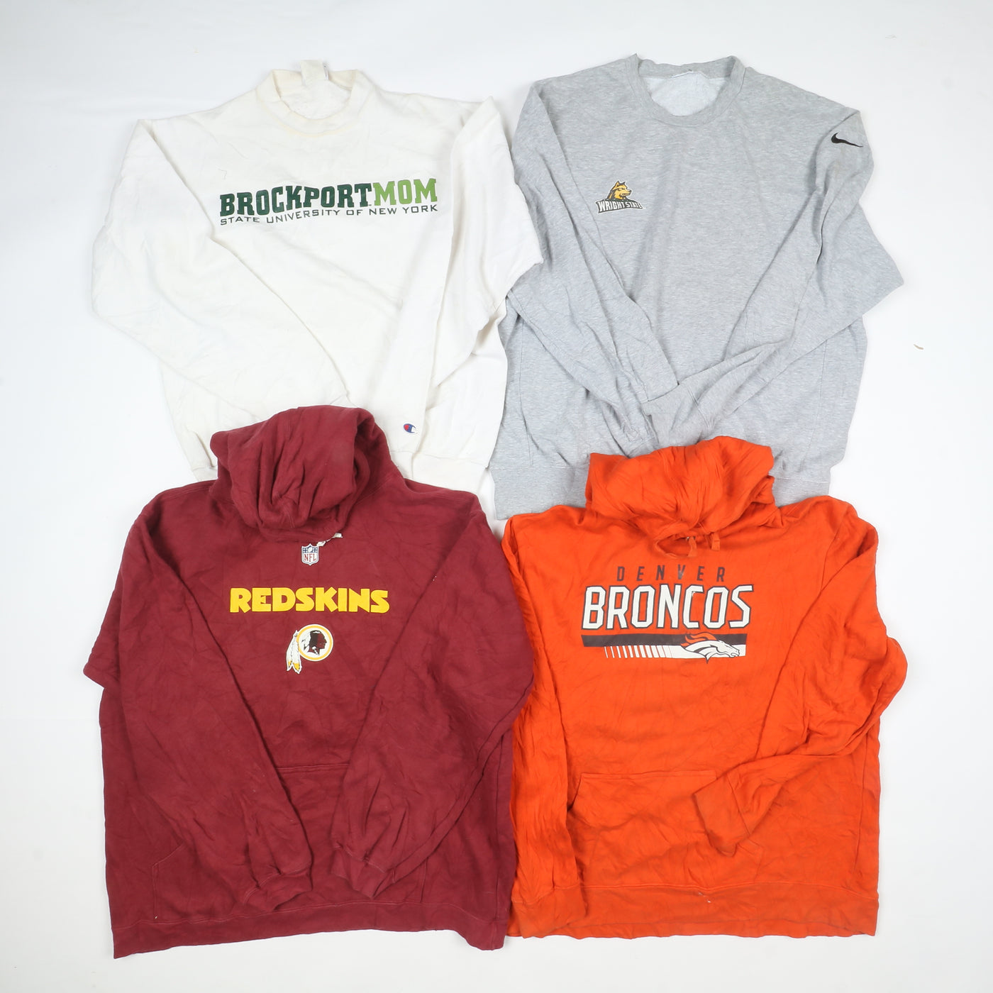 Felpe firmate sportive Nike Champion Adidas Box da 35 pz vintage