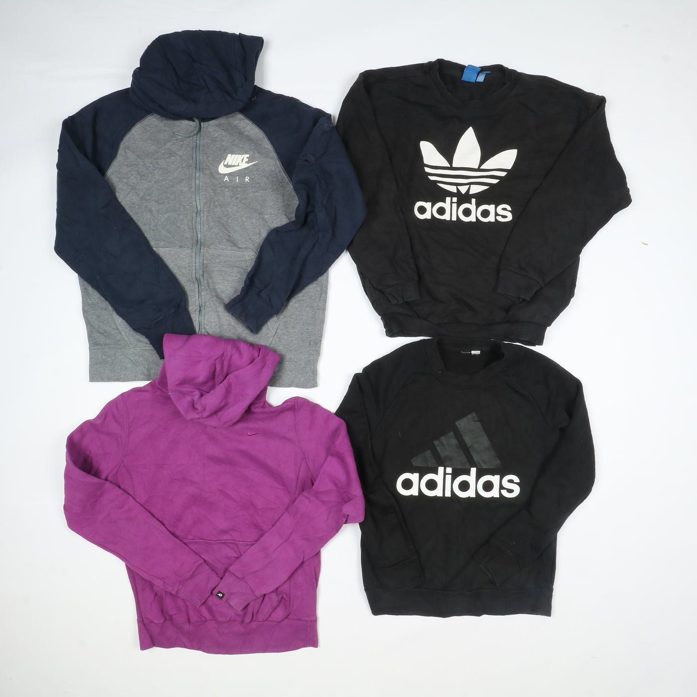 Felpe firmate sportive Nike Champion Adidas Box da 35 pz vintage