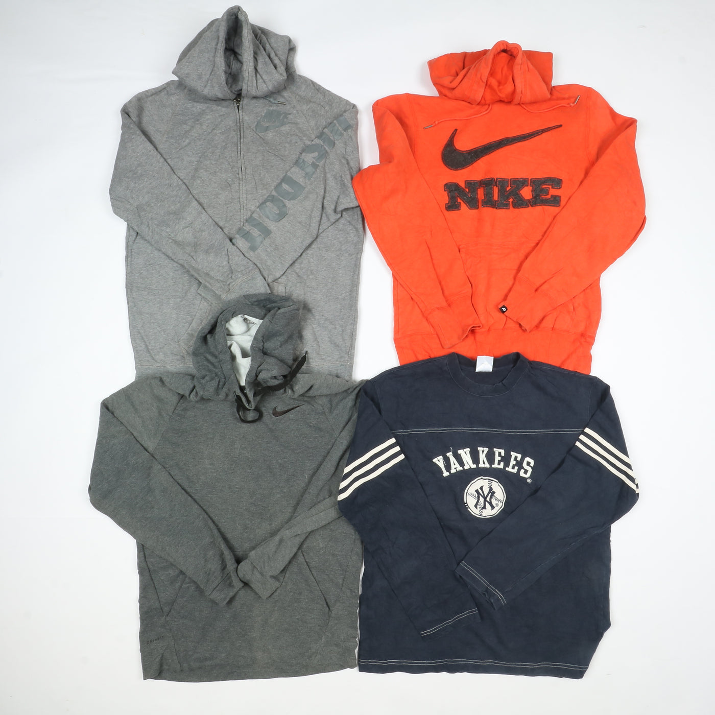 Felpe firmate sportive Nike Champion Adidas Box da 35 pz vintage