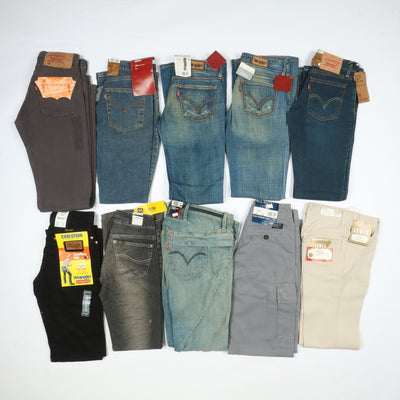 Levis - Lee e Wrangler jeans nuovi Deadstock stock da 44pz uomo donna