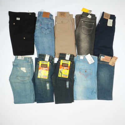 Levis - Lee e Wrangler jeans nuovi Deadstock stock da 44pz uomo donna