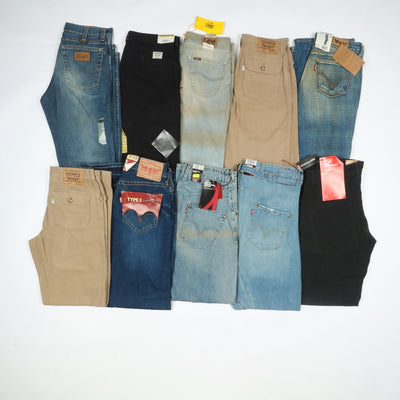 Levis - Lee e Wrangler jeans nuovi Deadstock stock da 44pz uomo donna