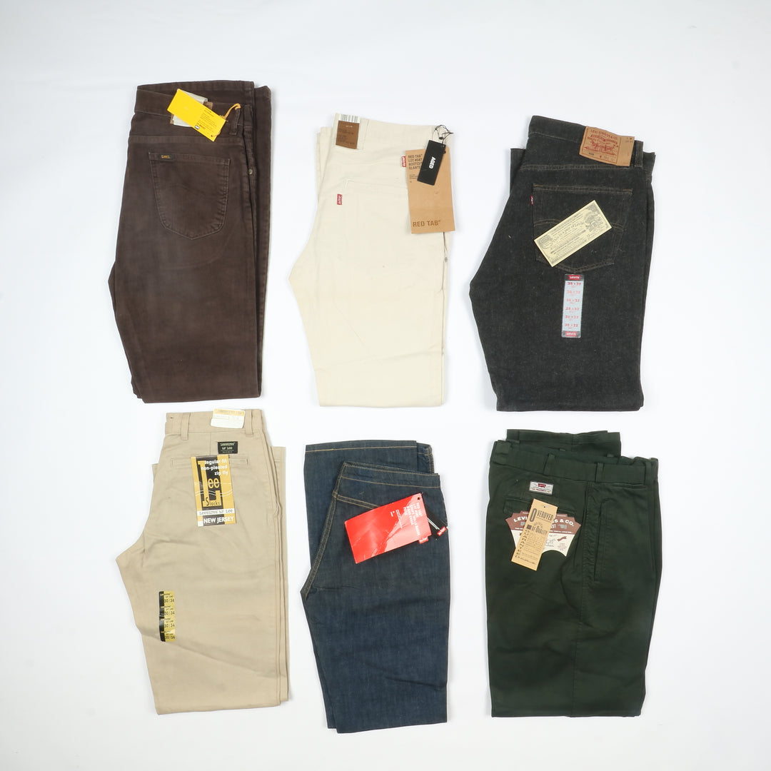 Levis - Lee e Wrangler jeans nuovi Deadstock stock da 44pz uomo donna