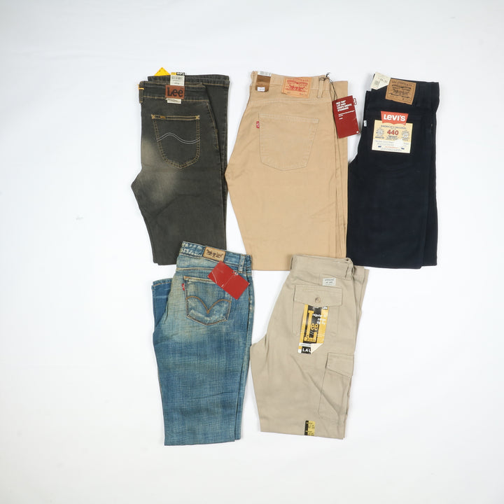 Levis - Lee e Wrangler jeans nuovi Deadstock stock da 44pz uomo donna