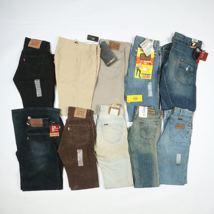 Levis - Lee e Wrangler jeans nuovi Deadstock stock da 44pz uomo donna