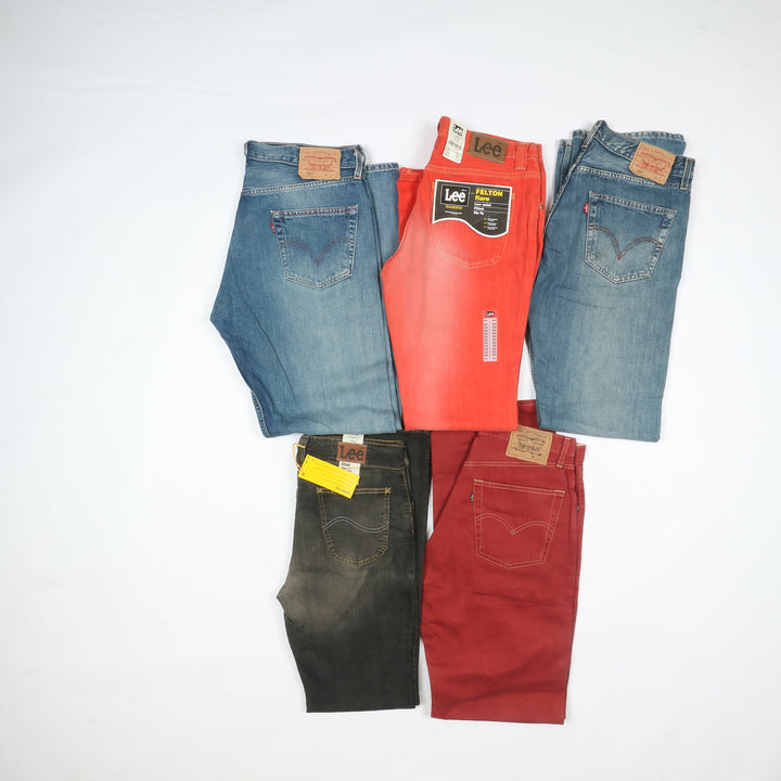 Levis - Lee e Wrangler jeans nuovi Deadstock stock da 44pz uomo donna