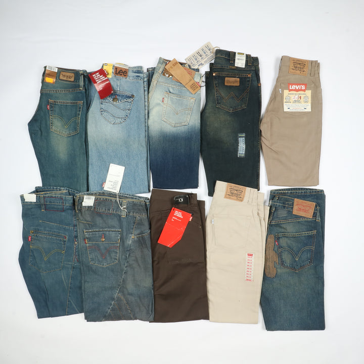 Levis - Lee e Wrangler jeans nuovi Deadstock stock da 44pz uomo donna