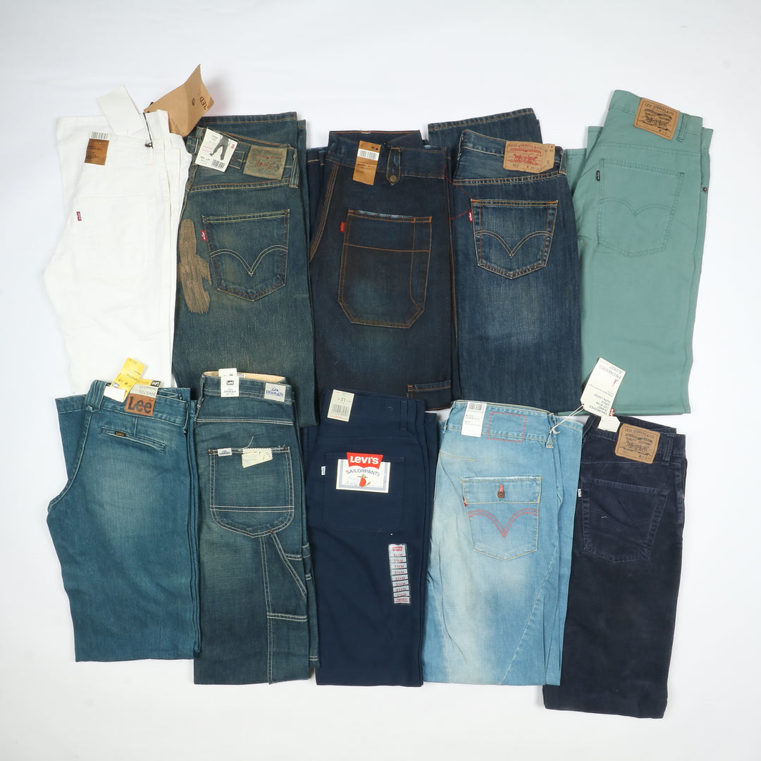 Levis - Lee e Wrangler jeans nuovi Deadstock stock da 40pz uomo donna