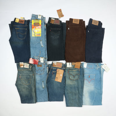 Levis - Lee e Wrangler jeans nuovi Deadstock stock da 40pz uomo donna