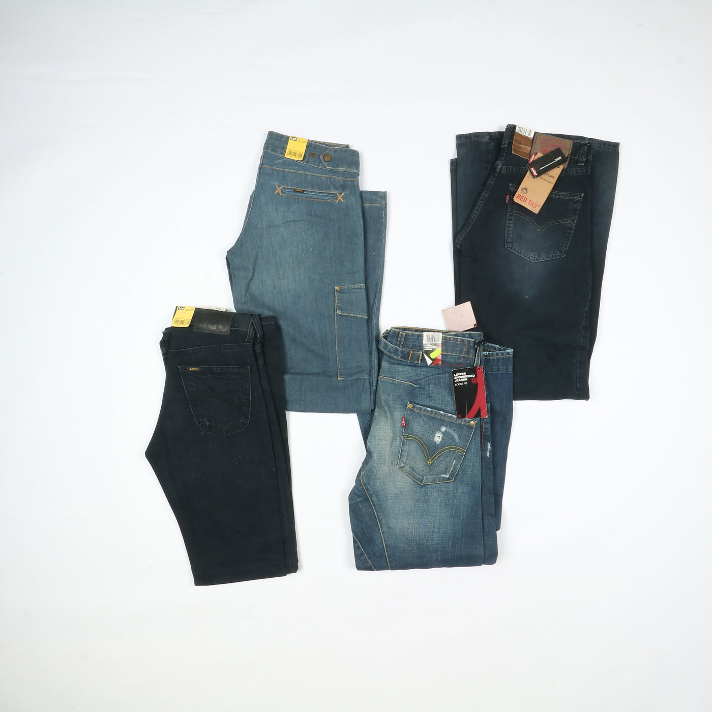 Levis - Lee e Wrangler jeans nuovi Deadstock stock da 40pz uomo donna