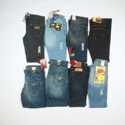 Levis - Lee e Wrangler jeans nuovi Deadstock stock da 40pz uomo donna