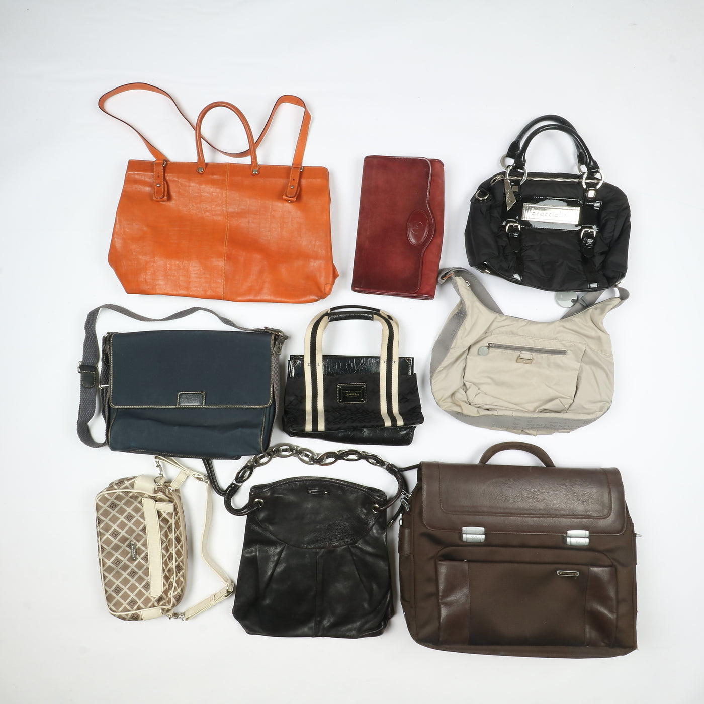 Stock lotto borse firmate 24kg - 37 pz misto uomo donna Lacoste - Piquadro...