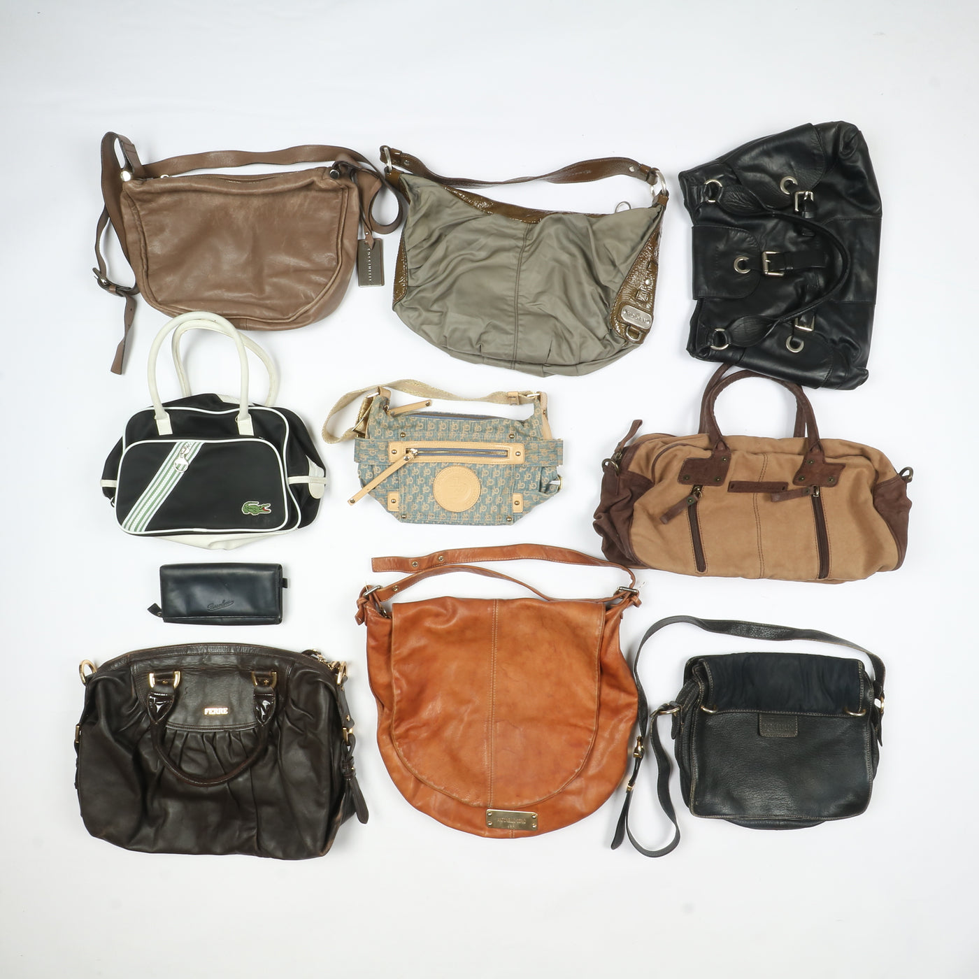 Stock lotto borse firmate 24kg - 37 pz misto uomo donna Lacoste - Piquadro...