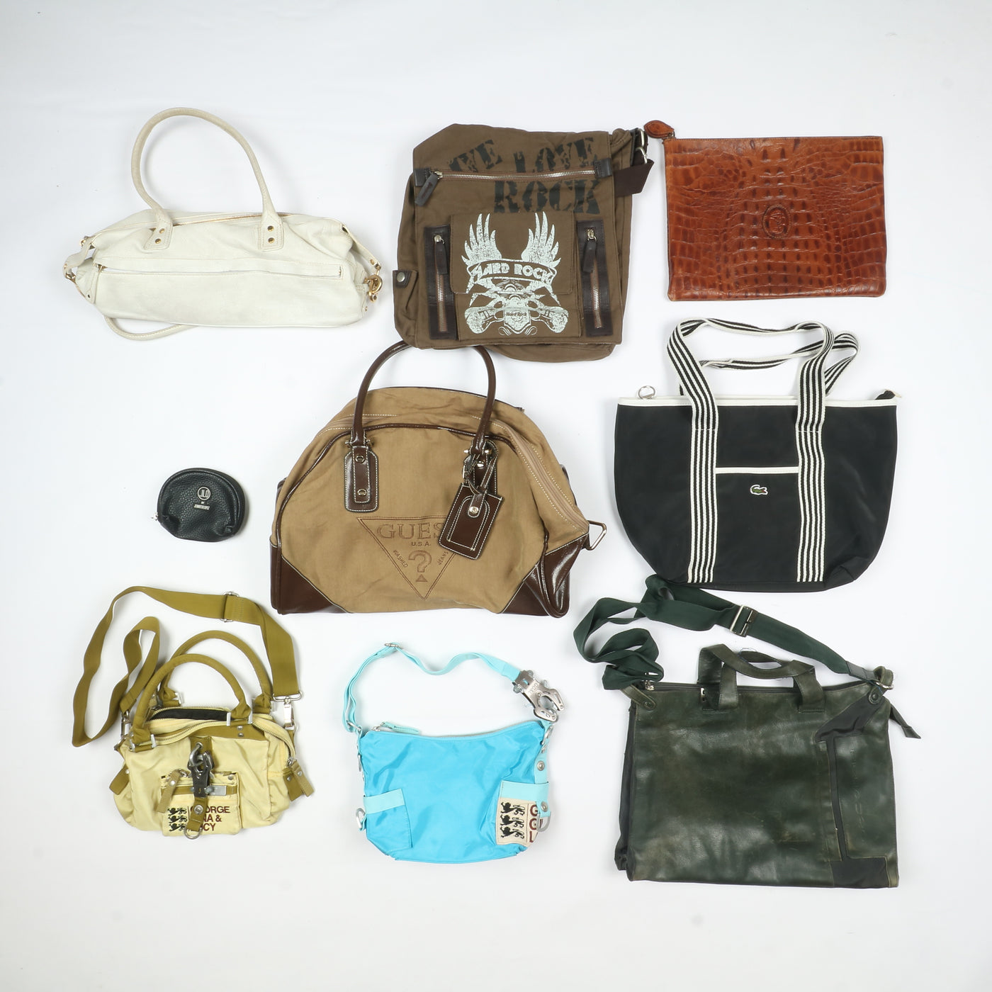Stock lotto borse firmate 24kg - 37 pz misto uomo donna Lacoste - Piquadro...