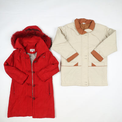 Stock lotto cappotti e giacche vintage invernali da donna 13kg - 16pz