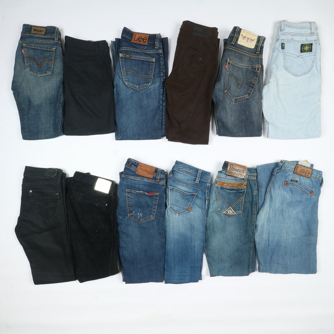 Pantaloni Donna Jeans firmati e vintage stock 43 pz Guess Siviglia Gas Levis
