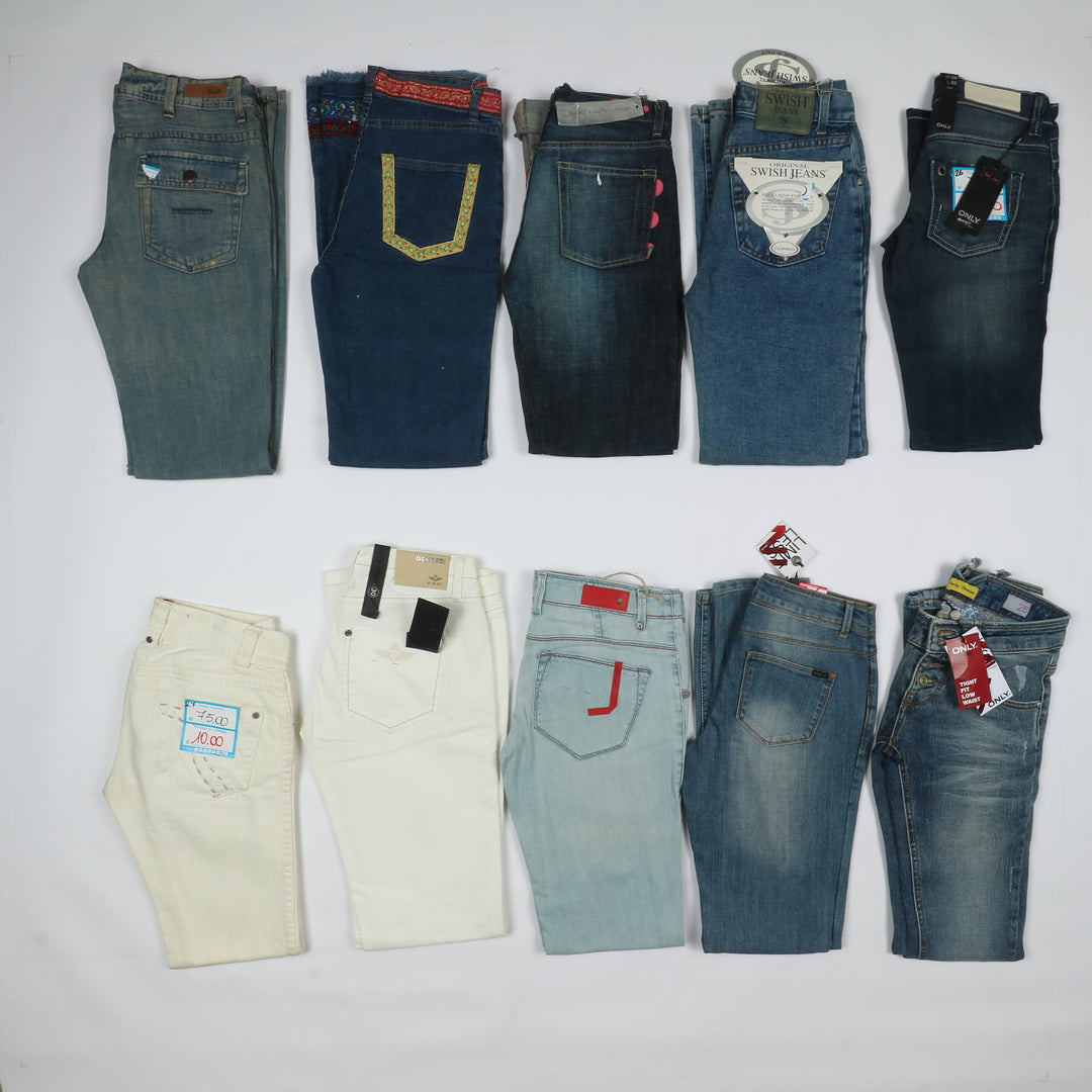 Jeans donna nuovi deadstock 43pz skinny, bootcut, vita bassa Angel e Devil + brand misti