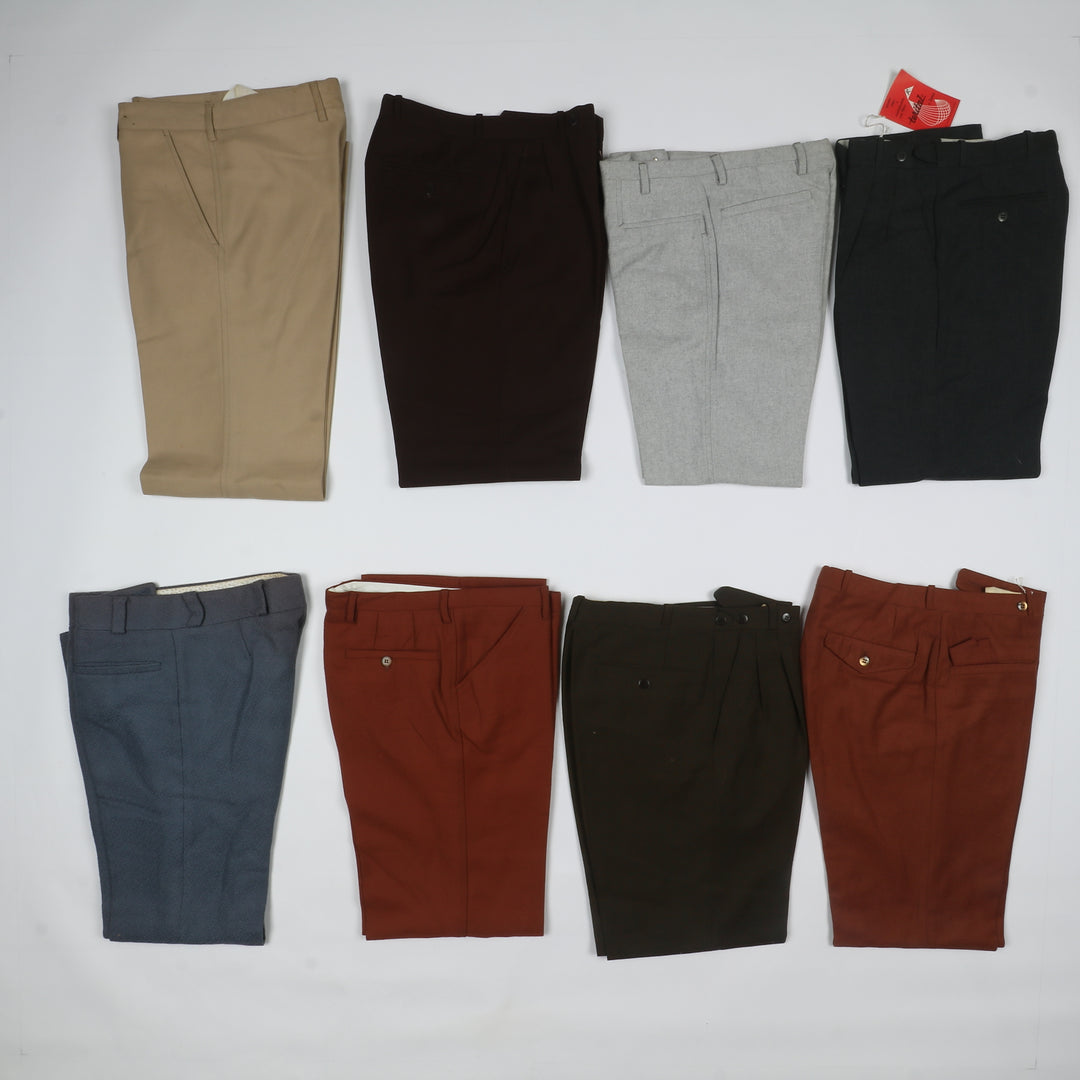 Stock 72 pz Pantaloni vintage in Lana e Terital Regular Fit, Palazzo, Flare...