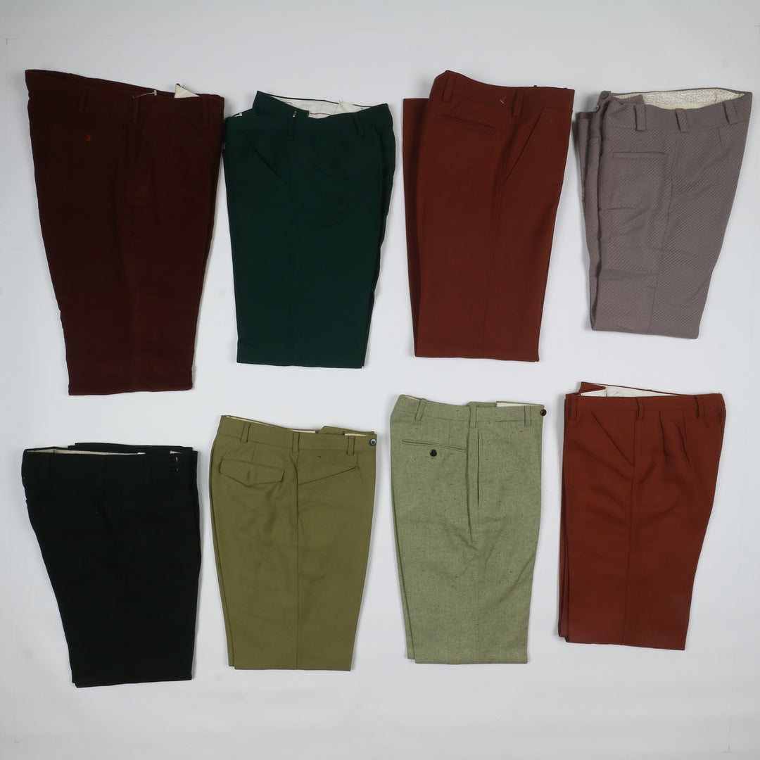 Stock 72 pz Pantaloni vintage in Lana e Terital Regular Fit, Palazzo, Flare...