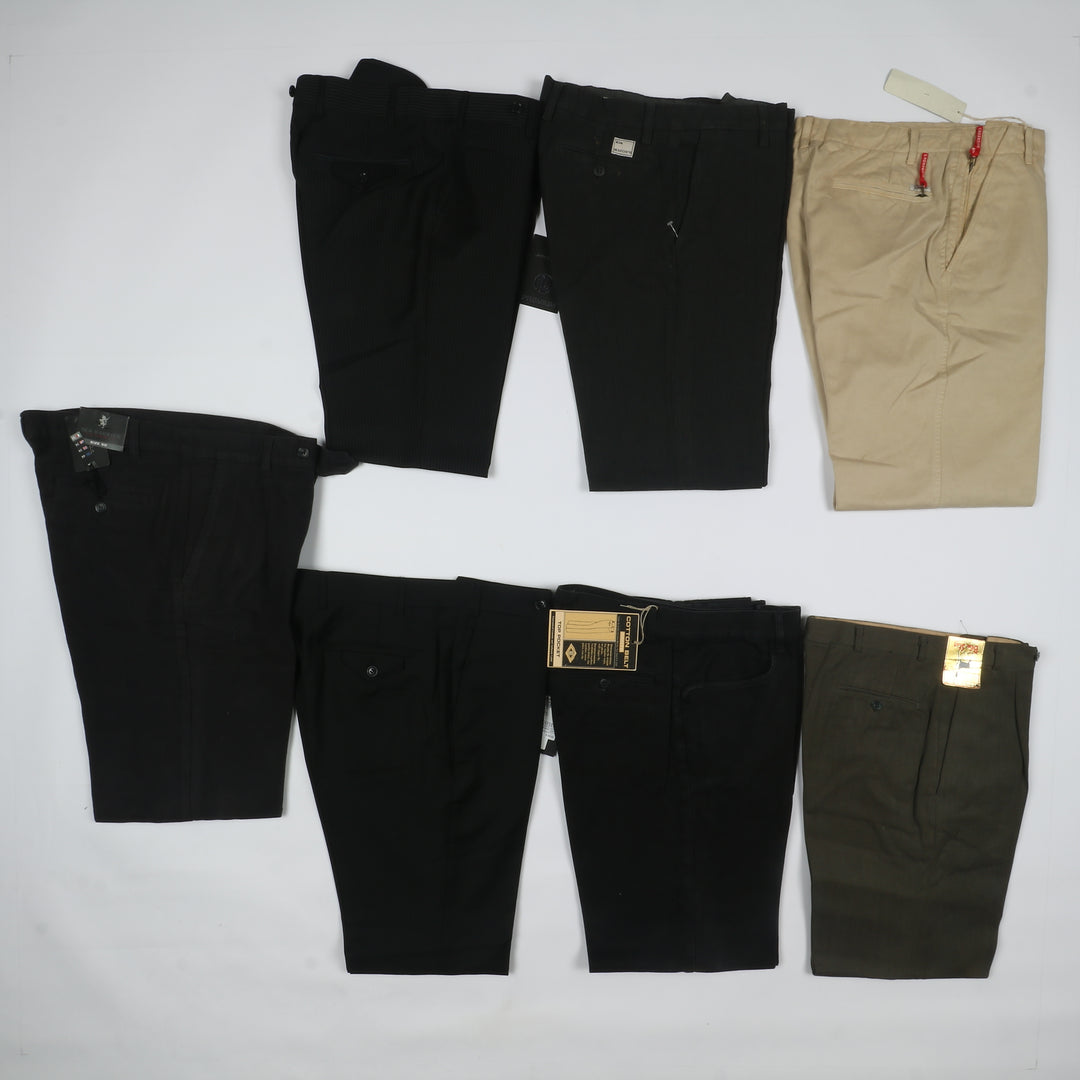 Pantaloni estivi nuovi deadstock taglio classico stock da 40pz Cotton Belt, CK....