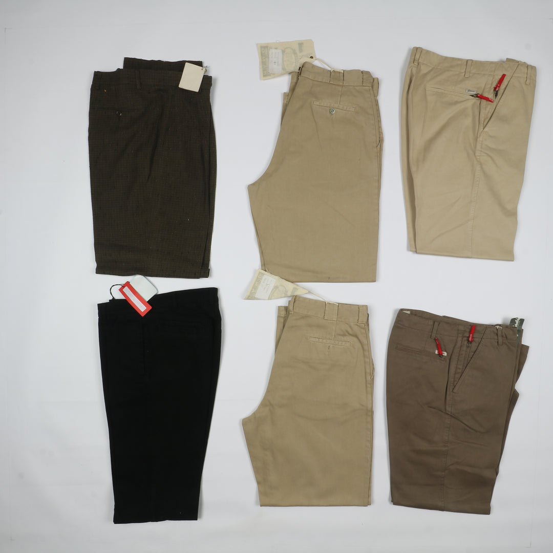 Pantaloni estivi nuovi deadstock taglio classico stock da 40pz Cotton Belt, CK....