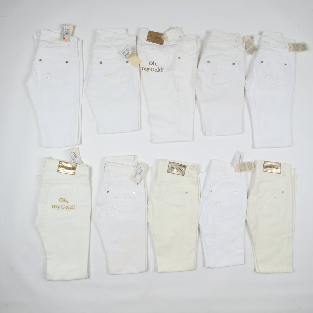 Pinko e Meltin Pot pantaloni e jeans nuovi deadstock Stock 74pz