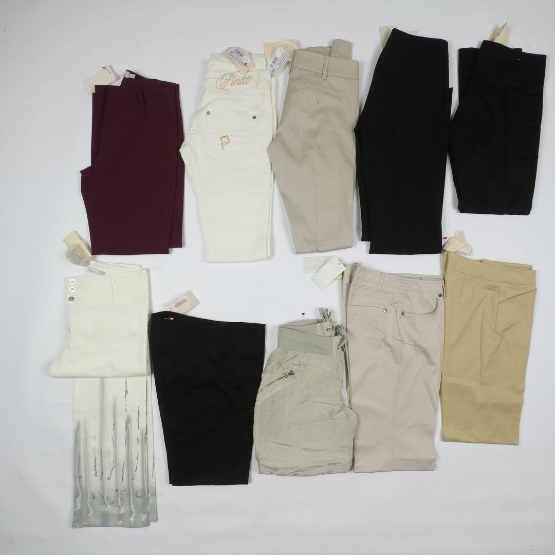 Pinko e Meltin Pot pantaloni e jeans nuovi deadstock Stock 74pz