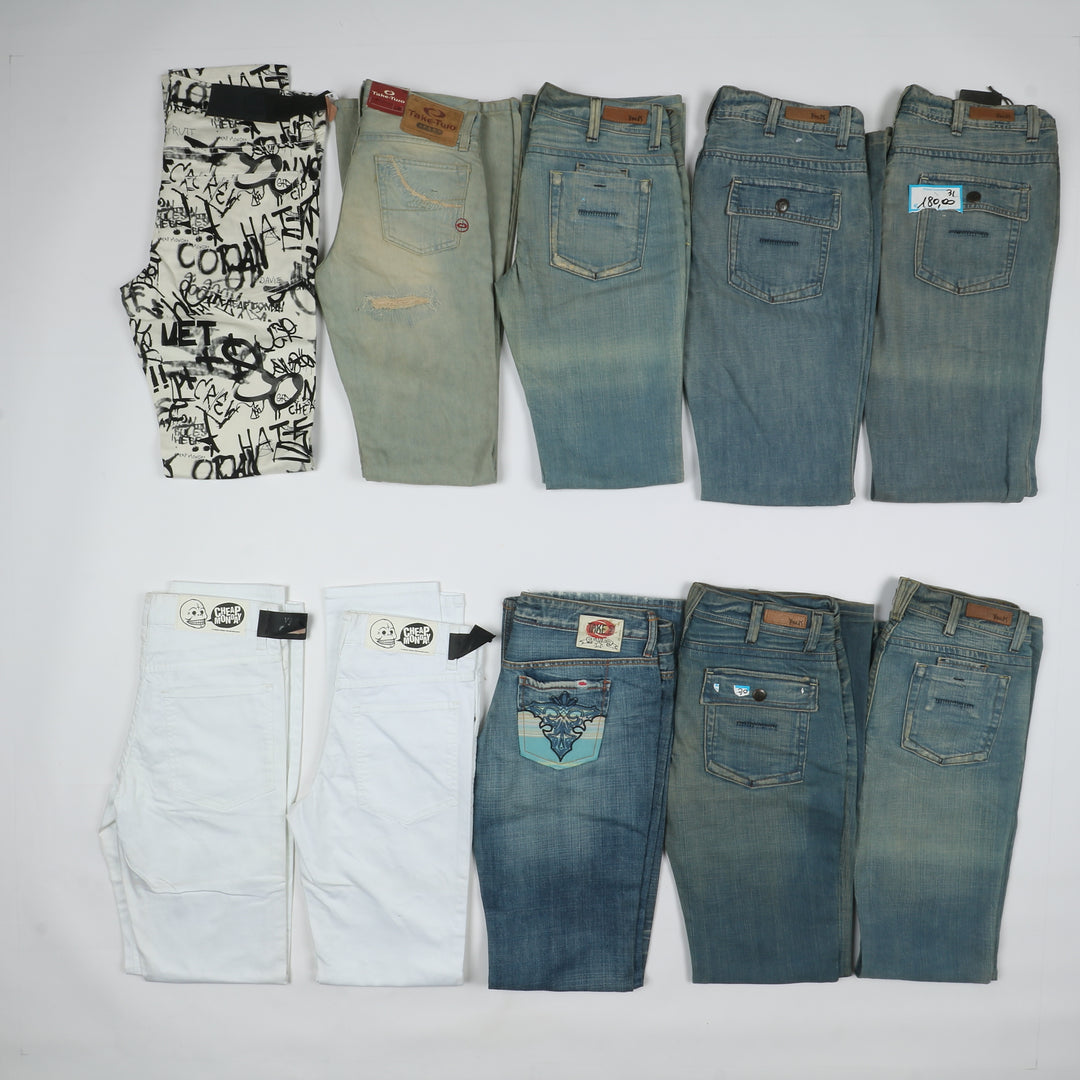 Jeans donna nuovi deadstock 39pz skinny, bootcut, vita bassa Miss Sixty, Replay, Annarita N. ...