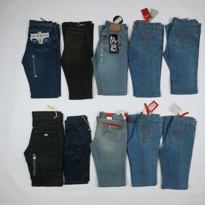 Jeans donna nuovi deadstock 39pz skinny, bootcut, vita bassa Miss Sixty, Replay, Annarita N. ...