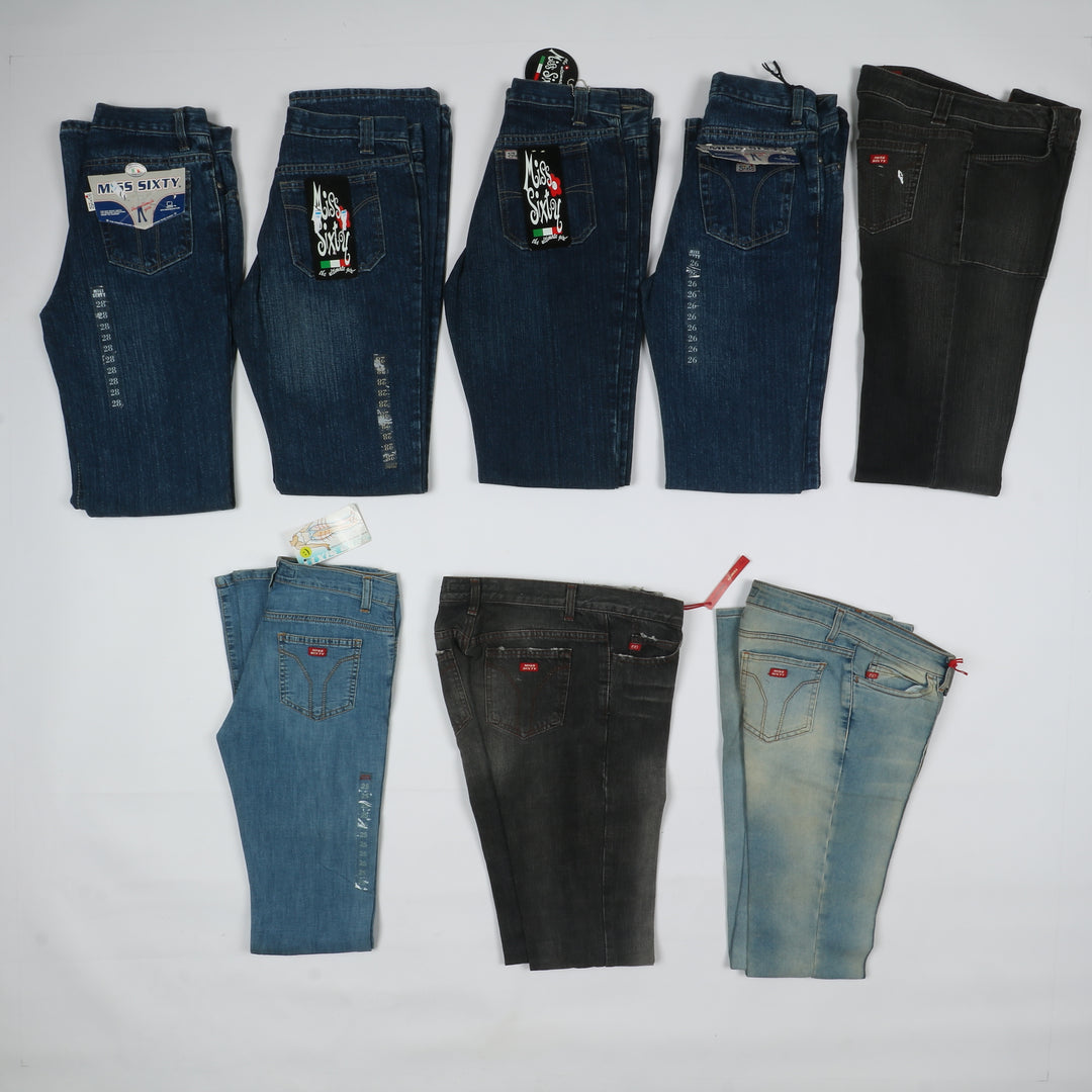 Jeans donna nuovi deadstock 39pz skinny, bootcut, vita bassa Miss Sixty, Replay, Annarita N. ...