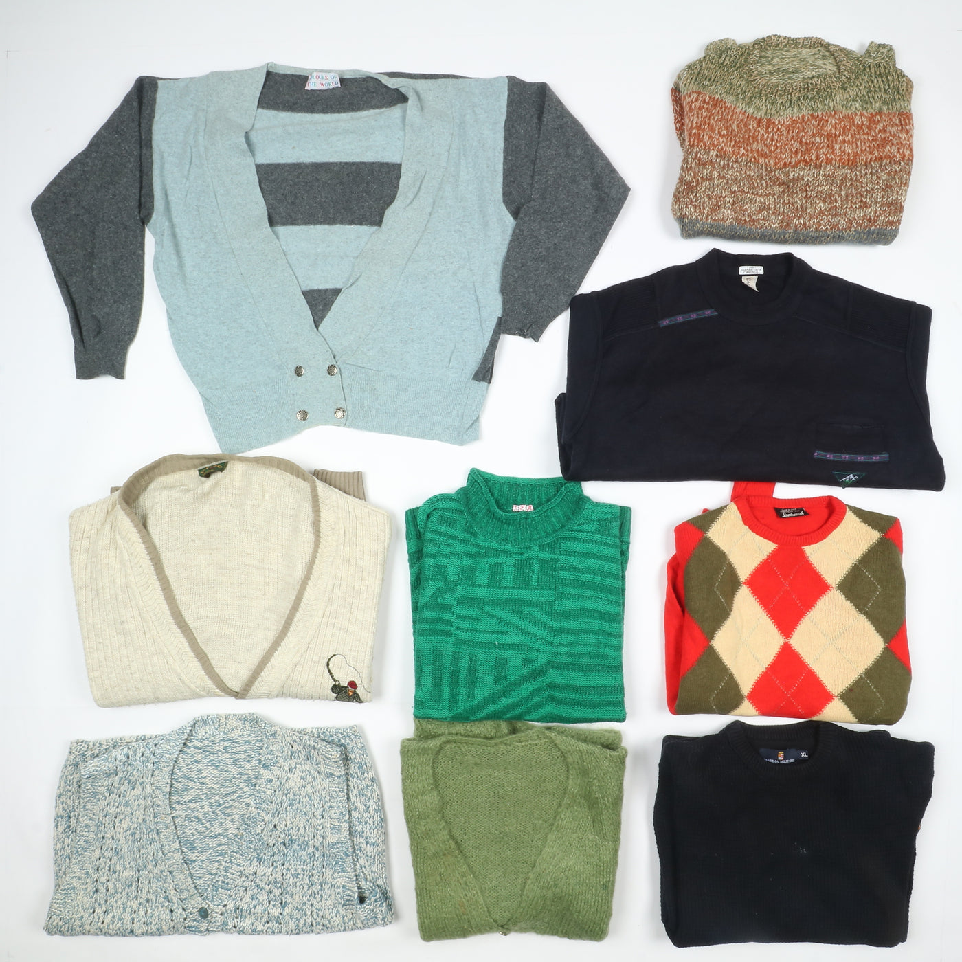 Maglioni vintage in lana uomo donna colorati box da 26 pz - 14kg