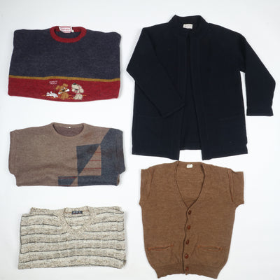 Maglioni vintage in lana uomo donna colorati box da 26 pz - 14kg