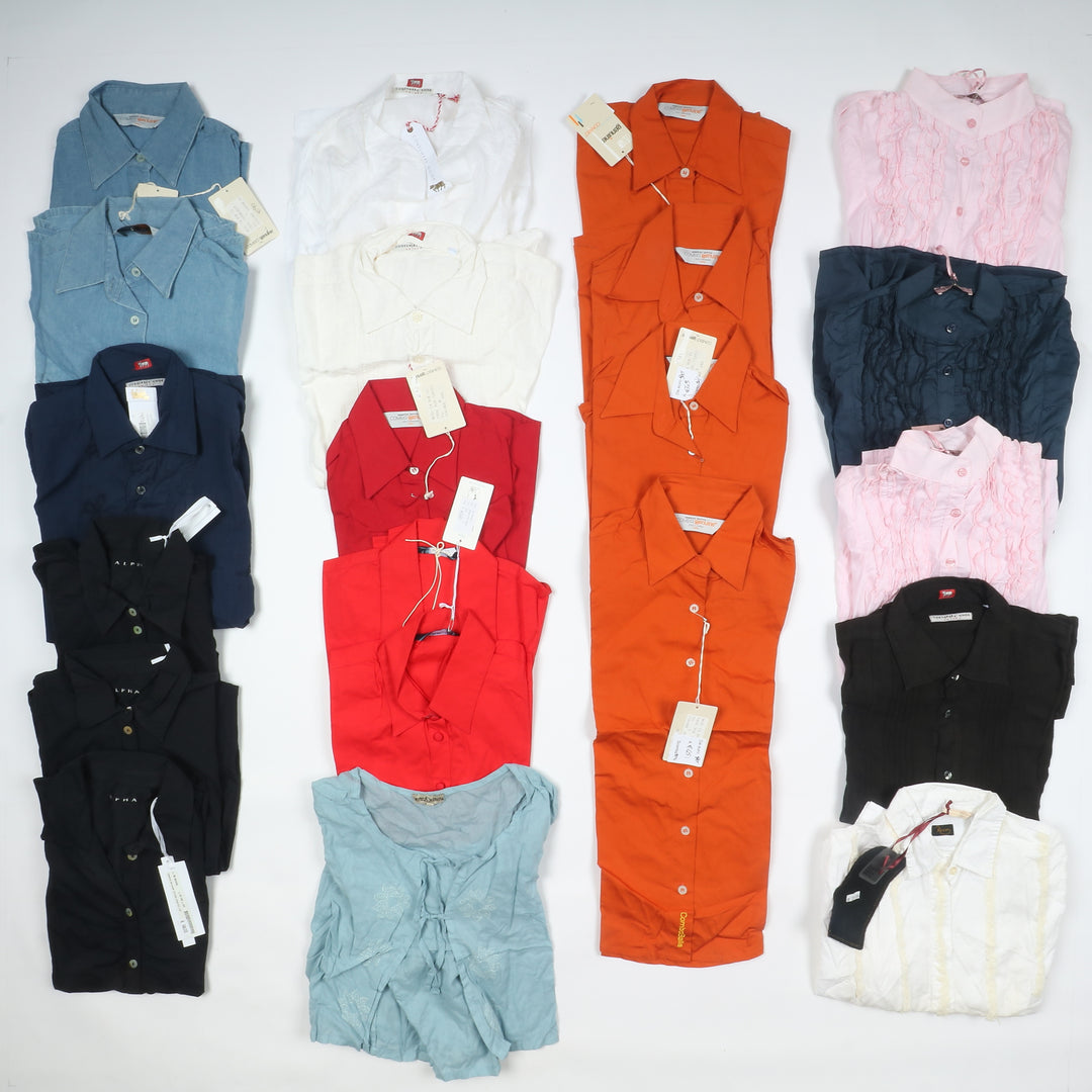 Stock 110 pz camicie, canottiere e maglie donna deadstock nuove