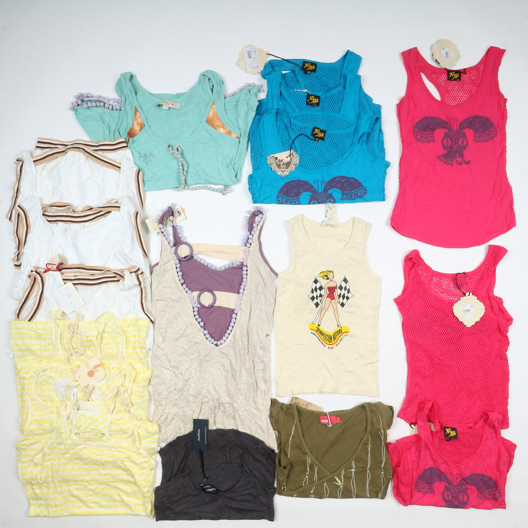Stock 110 pz camicie, canottiere e maglie donna deadstock nuove