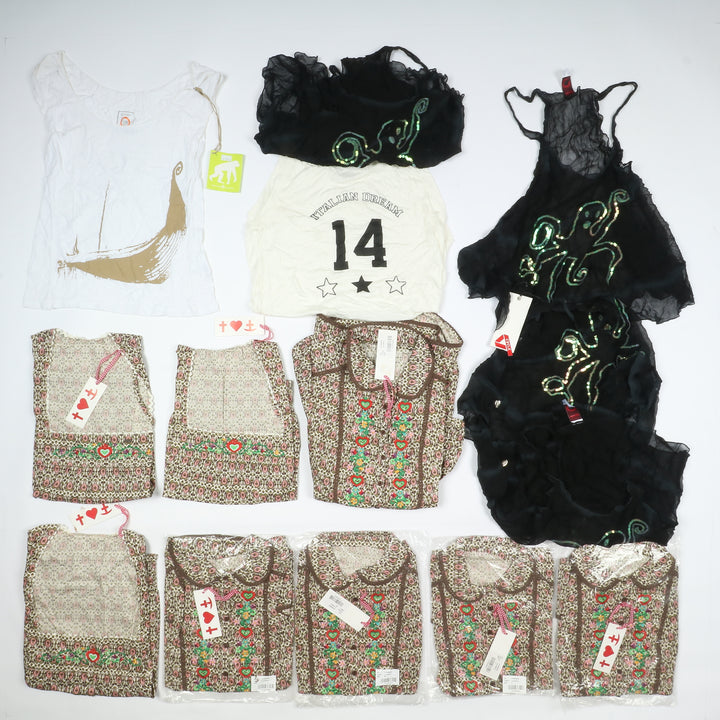 Stock 110 pz camicie, canottiere e maglie donna deadstock nuove