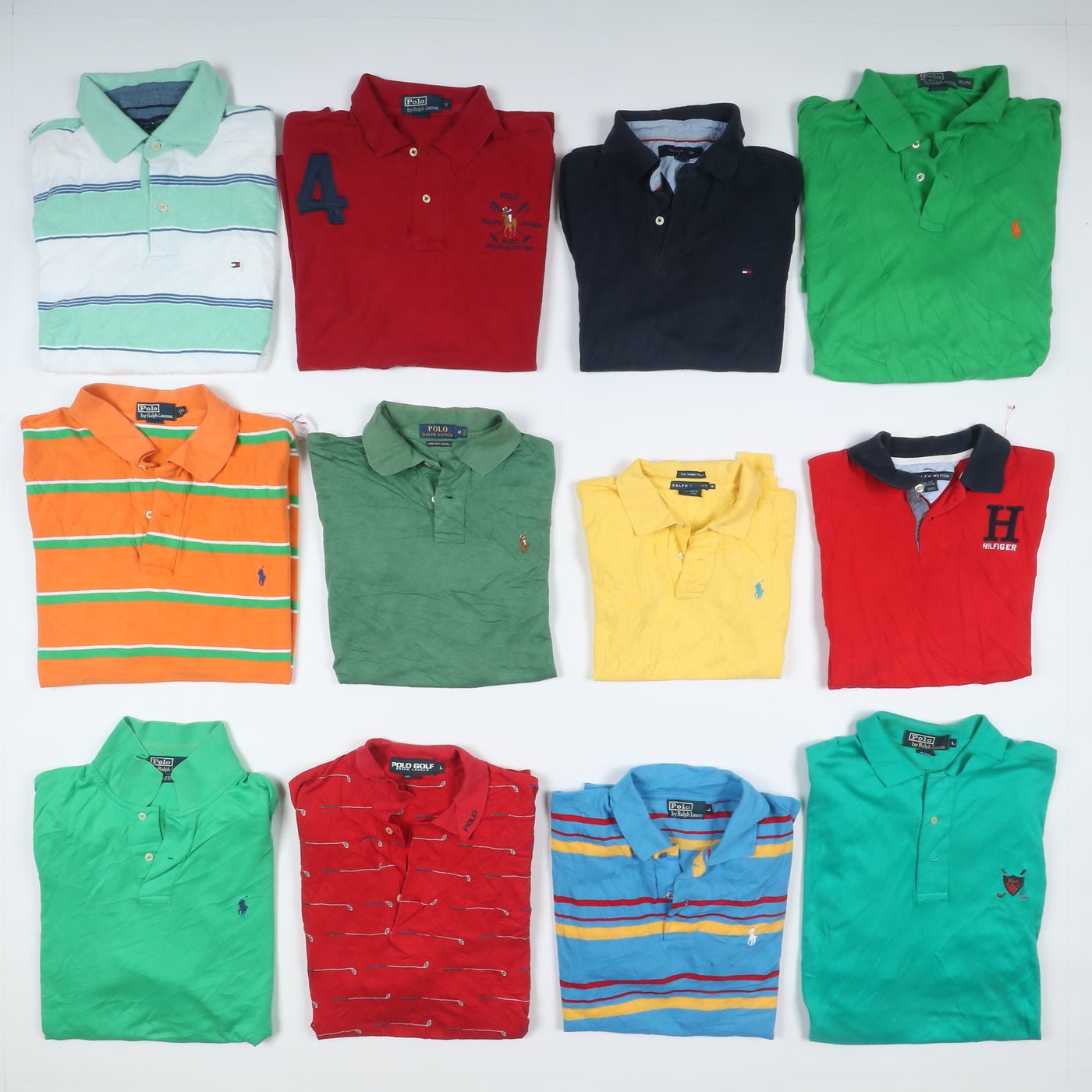 Polo mezza manica vintage Tommy Hifiger e Ralph Lauren Box da 80pz