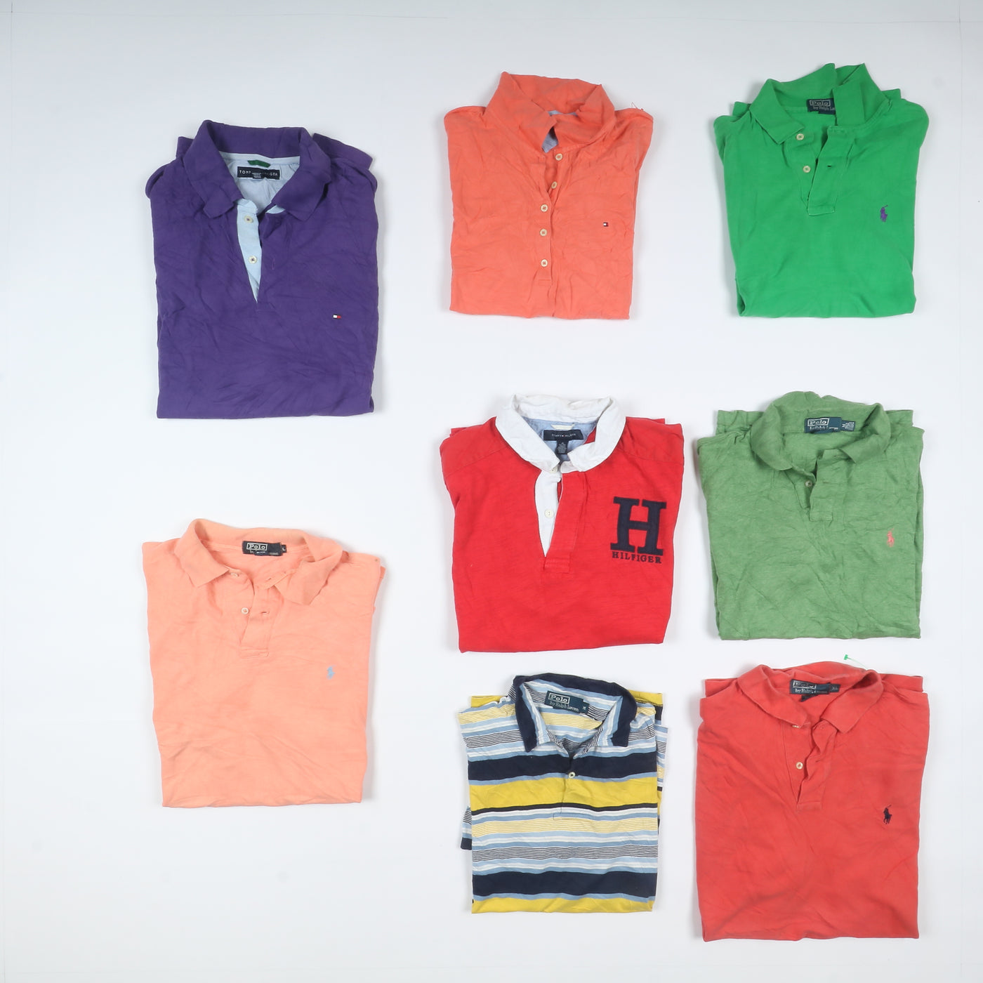 Polo mezza manica vintage Tommy Hifiger e Ralph Lauren Box da 80pz