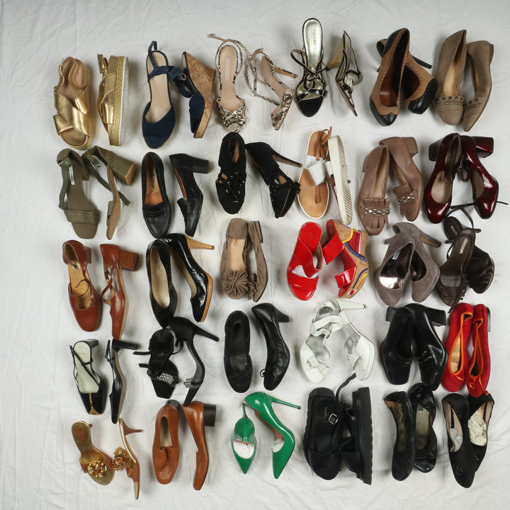 Stock sandali e decollette vintage box da 52 paia donna