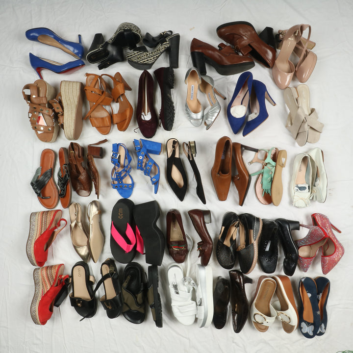 Stock sandali e decollette vintage box da 48 paia donna