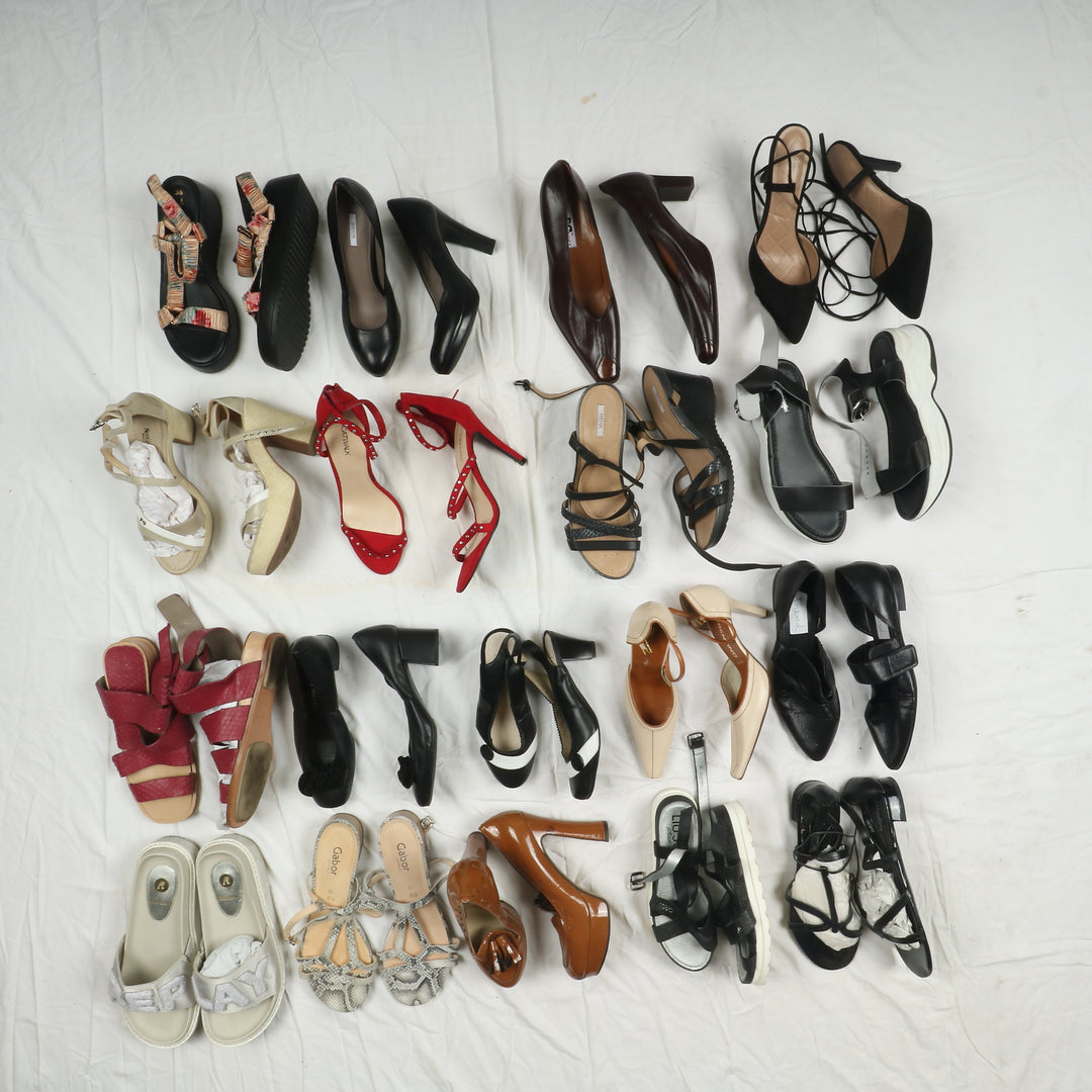 Stock sandali e decollette vintage box da 48 paia donna