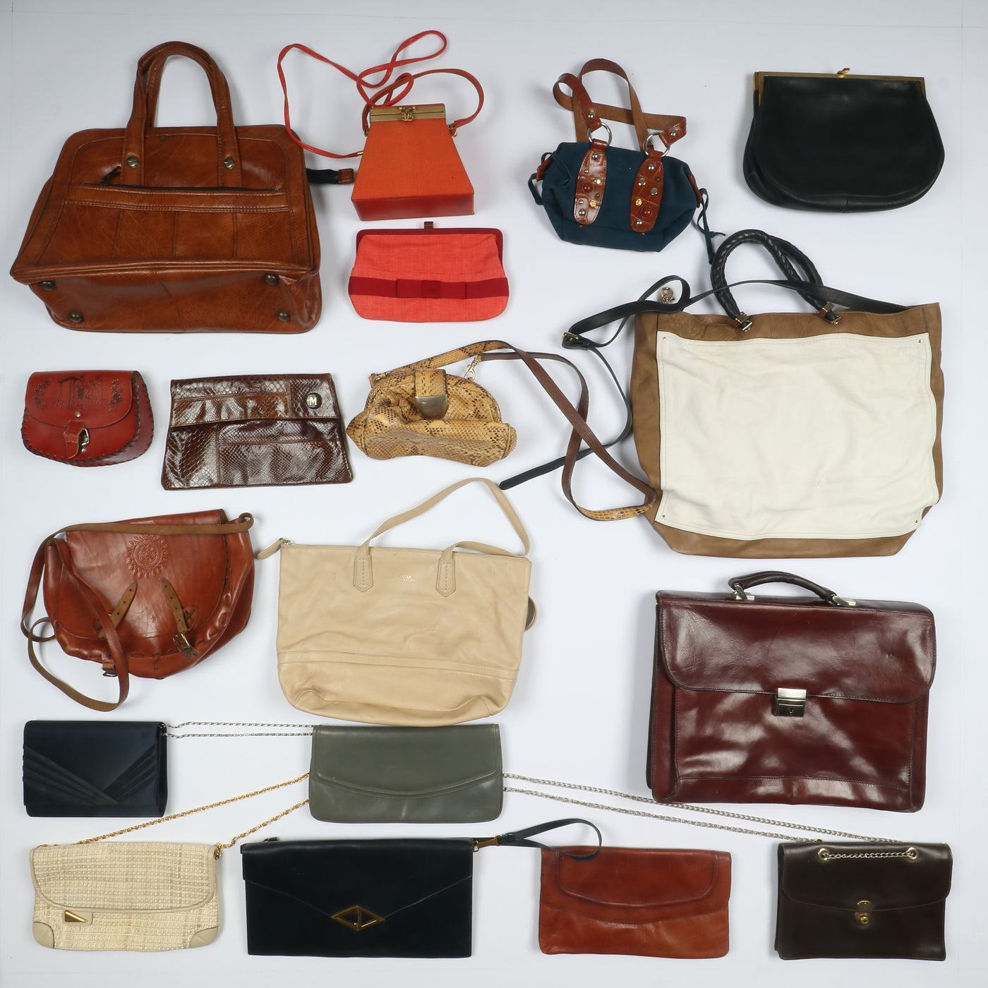 Stock lotto borse e borsette vintage Pz 48 misto uomo donna