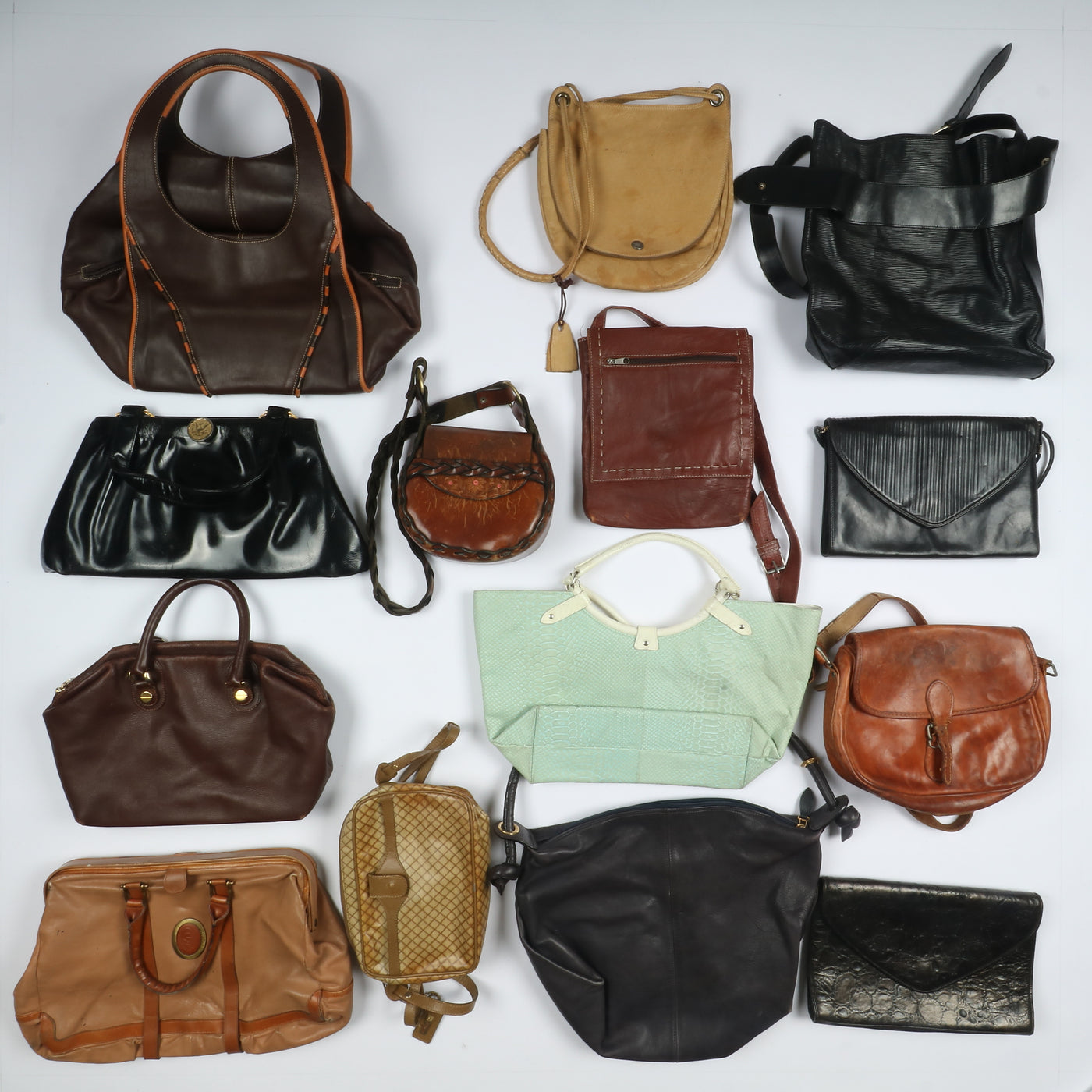 Stock lotto borse e borsette vintage Pz 48 misto uomo donna